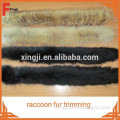 Top quality any color 3*70cm raccoon fur trim